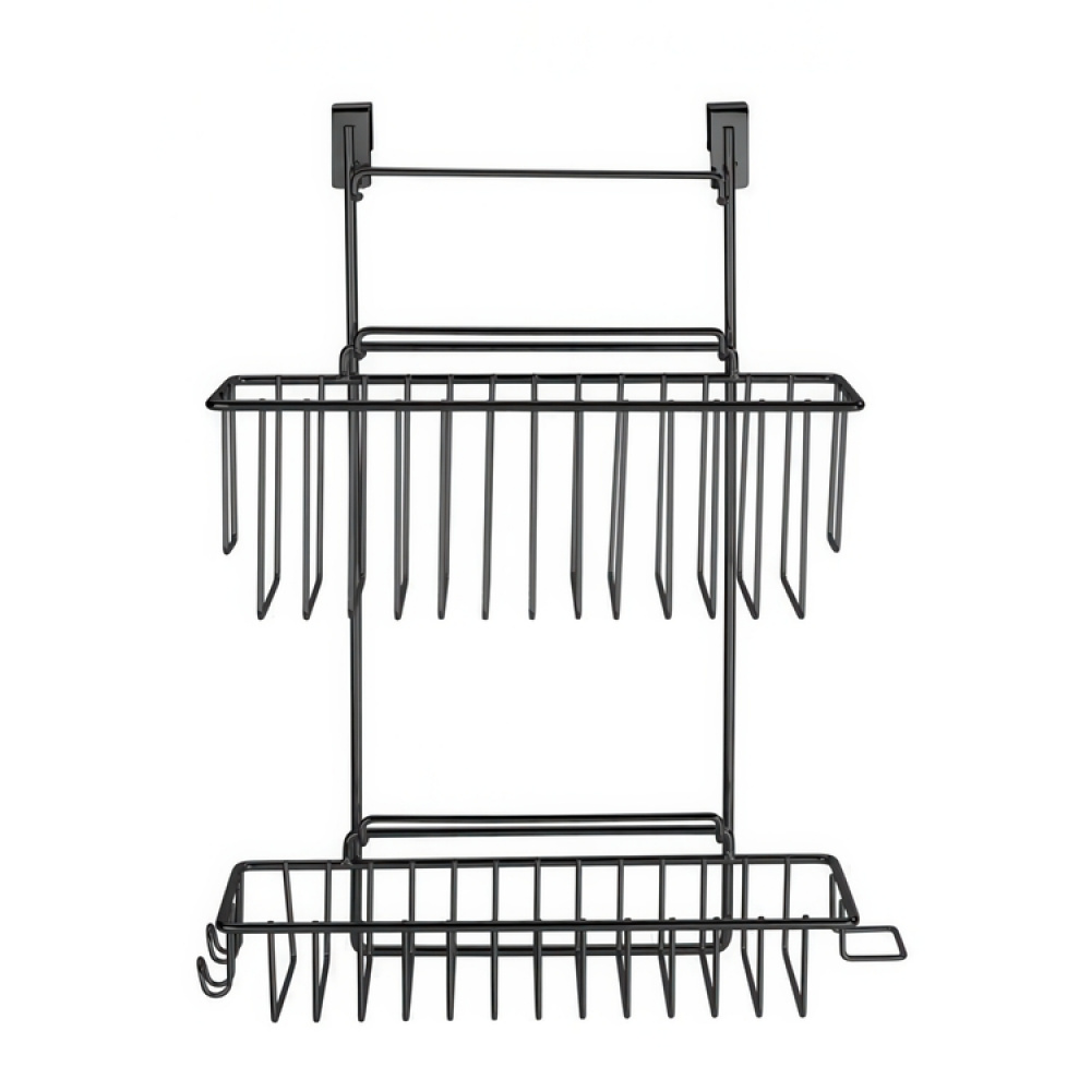 Korgar för skåpdörr, CLIP-ON-BASKET, 24 x 15 x H 11,5 cm, Svart i gruppen Förvaring / Köksförvaring / Organisera köksskåp / Under diskbänksförvaring hos SmartaSaker.se (41502)
