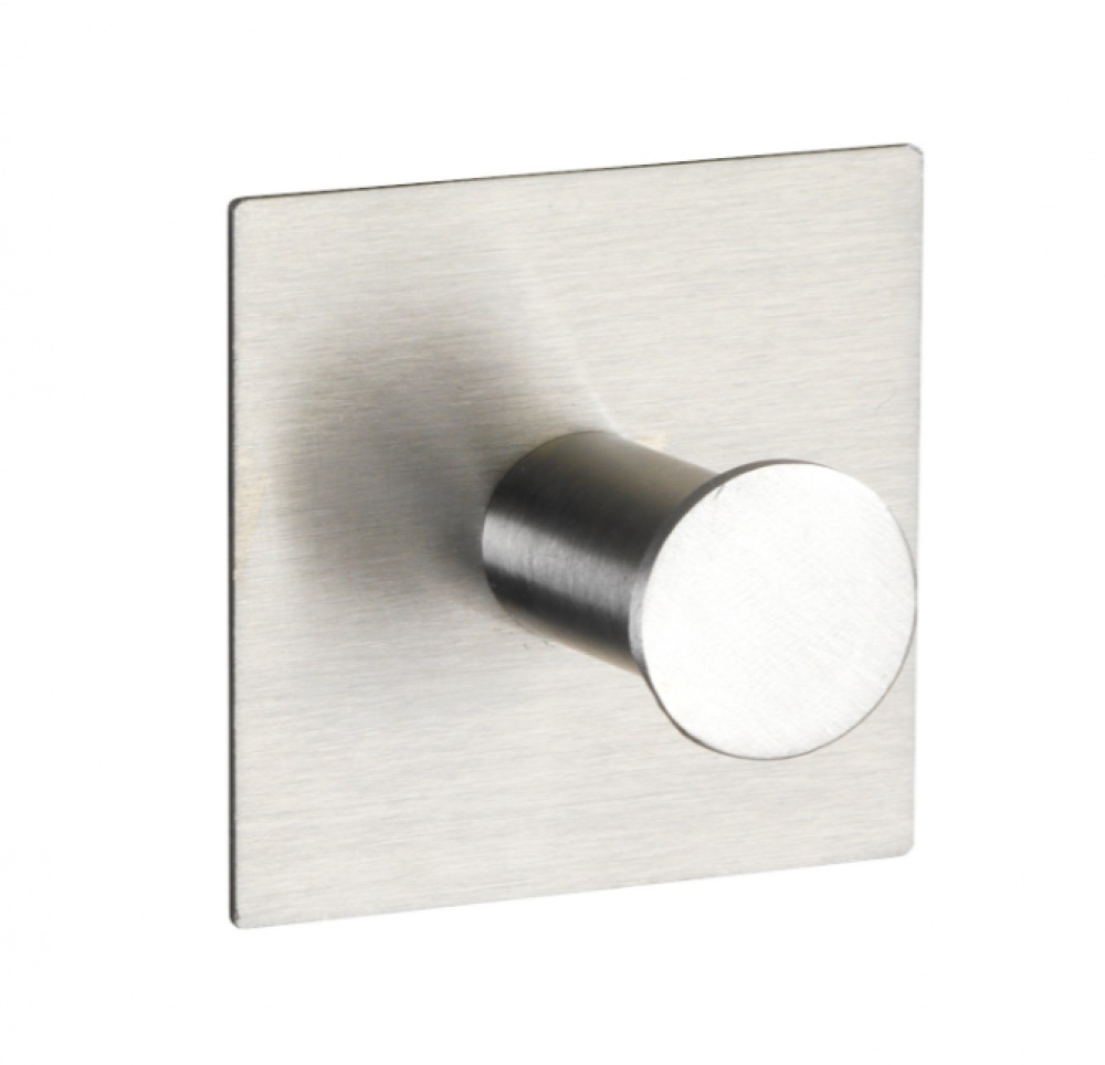 Krok / knopp, Självhäftande, Fyrkantig, ACCADIA cm, 5,5 x 5,5 cm, Matt Rostfritt stål i gruppen Förvaring / Magneter och självhäftande / Självhäftande krokar hos SmartaSaker.se (41508)