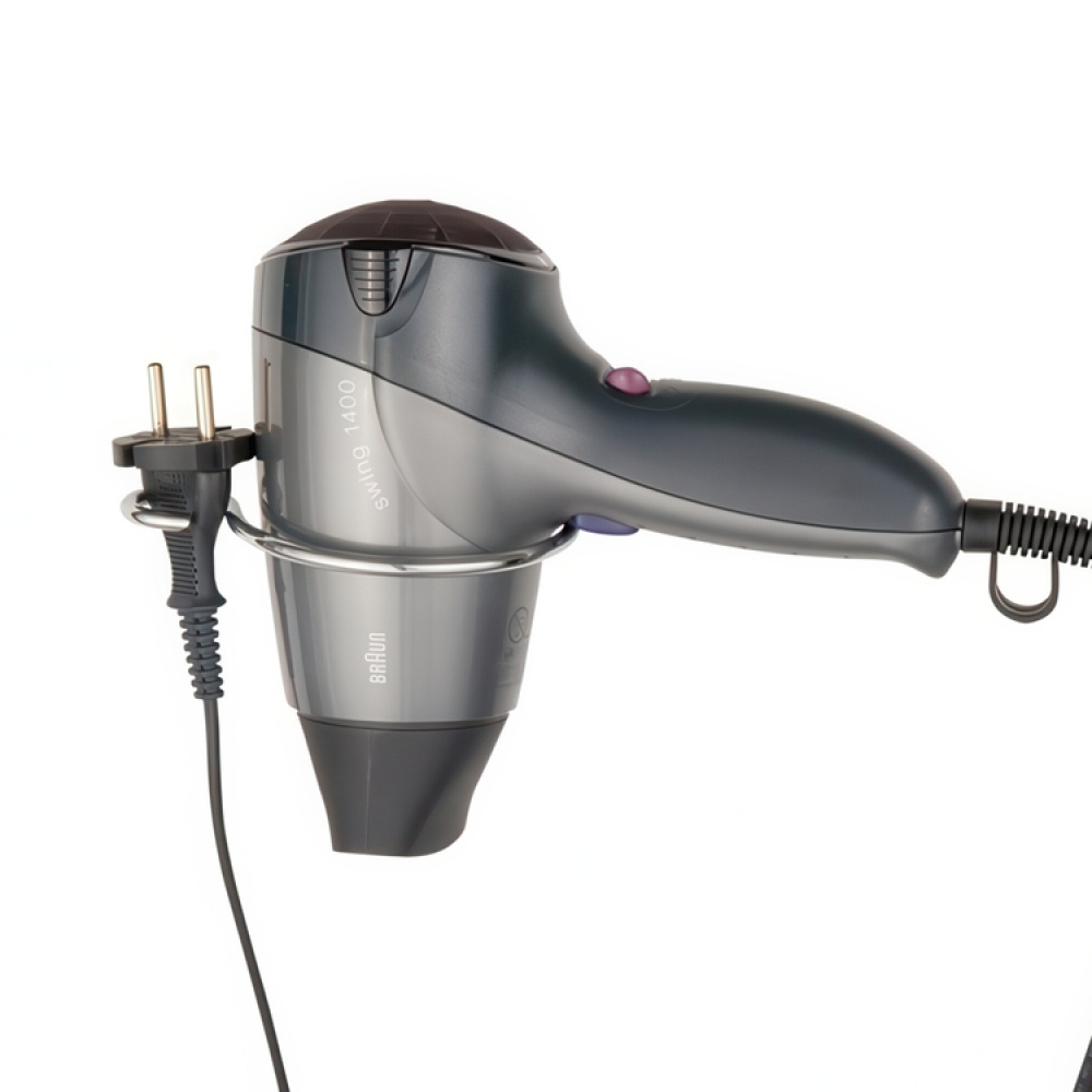 Krok för Hårtork i metall, Väggfast, MILANO, Krom i gruppen Förvaring / Badrumsförvaring hos SmartaSaker.se (41516)