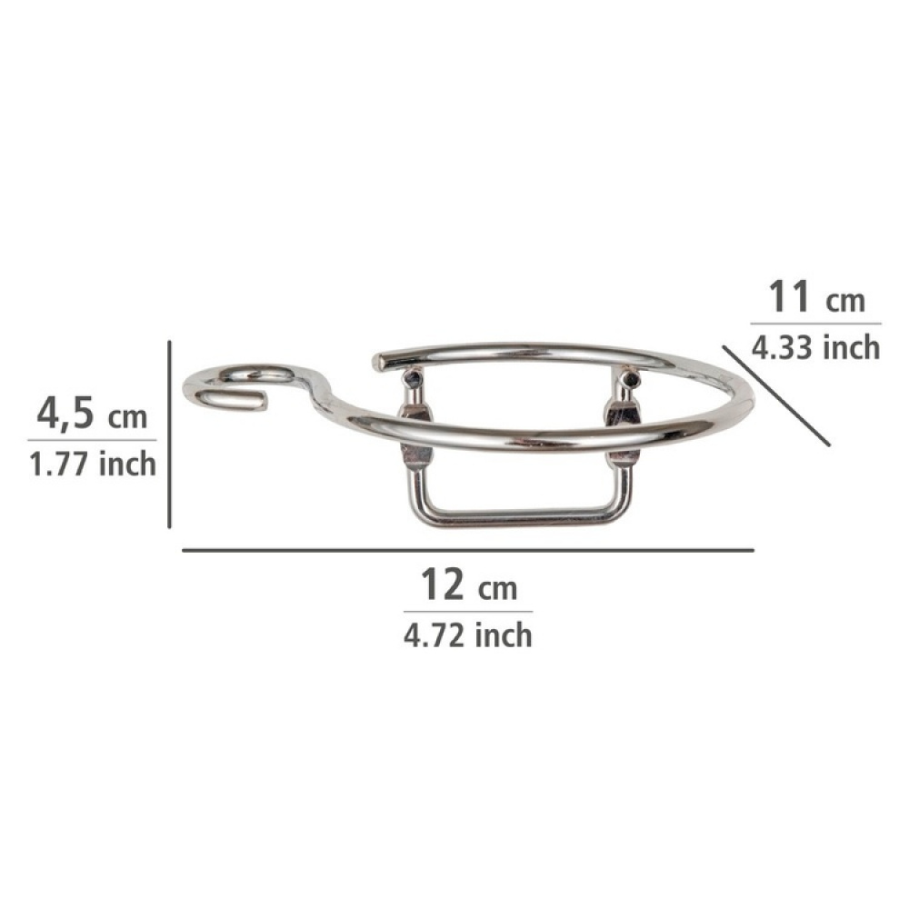 Krok för Hårtork i metall, Väggfast, MILANO, Krom i gruppen Förvaring / Badrumsförvaring hos SmartaSaker.se (41516)