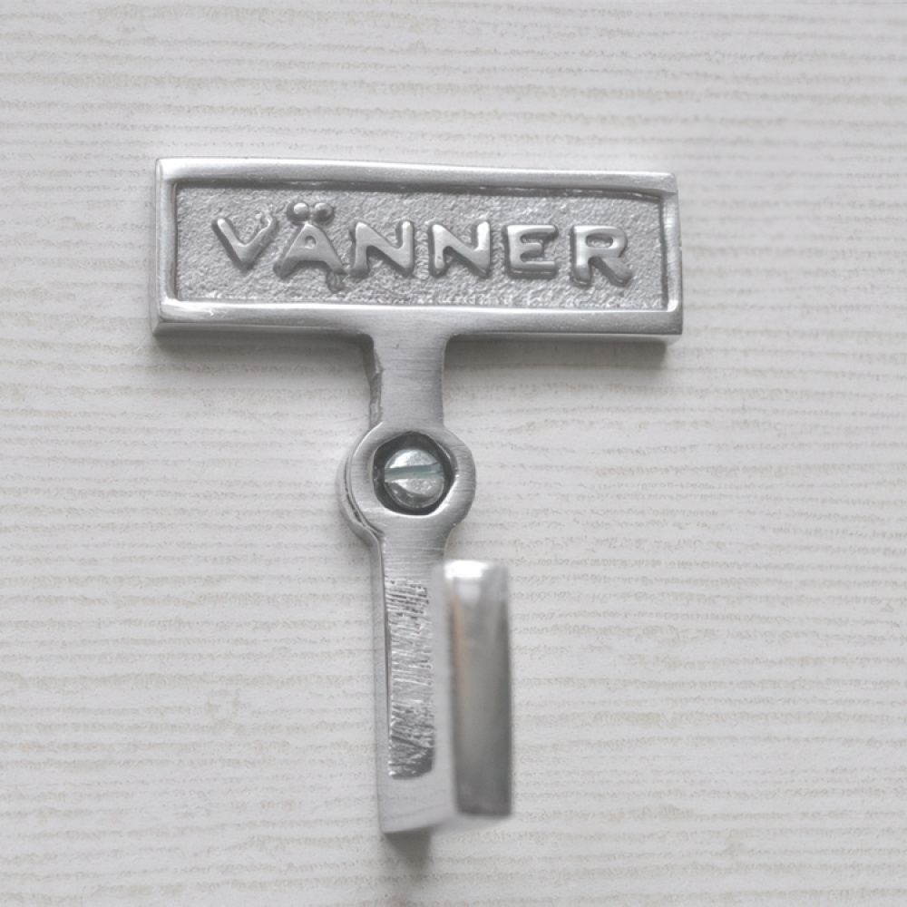 Krok med skylt och ram, VÄNNER, H 7 cm, Exmez, Aluminium i gruppen Förvaring / Badrumsförvaring hos SmartaSaker.se (41522)