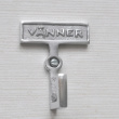 Krok med skylt och ram, VÄNNER, H 7 cm, Exmez, Aluminium Krok med skylt och ram, VÄNNER, H 7 cm, Exmez, Aluminium
