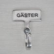 Krok med skylt, GÄSTER, Exmez, Sandgjuten aluminium Krok med skylt, GÄSTER, Exmez, Sandgjuten aluminium