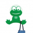 Krok med sugpropp, HAPPY GREEN FROG, 9,5 x H 9,5 cm, Grön Krok med sugpropp, HAPPY GREEN FROG, 9,5 x H 9,5 cm, Grön