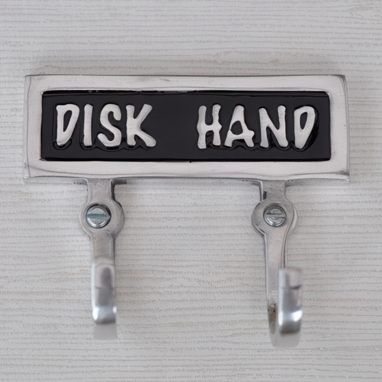 Krok, dubbel, DISK & HAND, Exmez, Svart / aluminum i gruppen Förvaring / Magneter och självhäftande / Skyltar och etiketter hos SmartaSaker.se (41530)