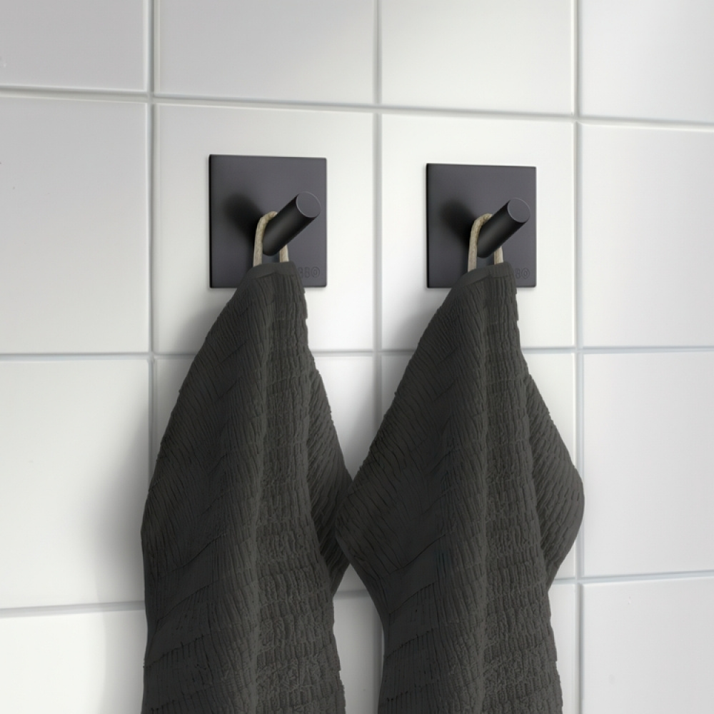 Krok, Självhäftande, Fyrkantig, BESLAGSBODEN, 4,5 x 4,5 cm i gruppen Förvaring / Magneter och självhäftande / Självhäftande krokar hos SmartaSaker.se (41533)