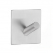 Krok, Självhäftande, Fyrkantig, BESLAGSBODEN, 4,5 x H 4,5 cm, Borstat rostfritt stål Krok, Självhäftande, Fyrkantig, BESLAGSBODEN, 4,5 x H 4,5 cm, Borstat rostfritt stål