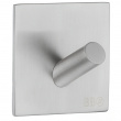 Krok, Självhäftande, Fyrkantig, BESLAGSBODEN, 4,5 x H 4,5 cm, Borstat rostfritt stål Krok, Självhäftande, Fyrkantig, BESLAGSBODEN, 4,5 x H 4,5 cm, Borstat rostfritt stål