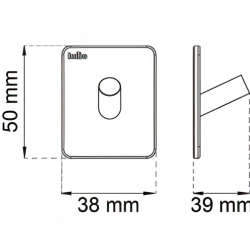 Krok, Självhäftande, HABO EDGE, 3,8 x H 5 cm i gruppen Förvaring / Badrumsförvaring hos SmartaSaker.se (41535)
