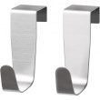 Krokar för skåpdörr / låda, Borstad rostfritt stål, 2 st, SIMPLY SMART, Silver Krokar för skåpdörr / låda, Borstad rostfritt stål, 2 st, SIMPLY SMART, Silver
