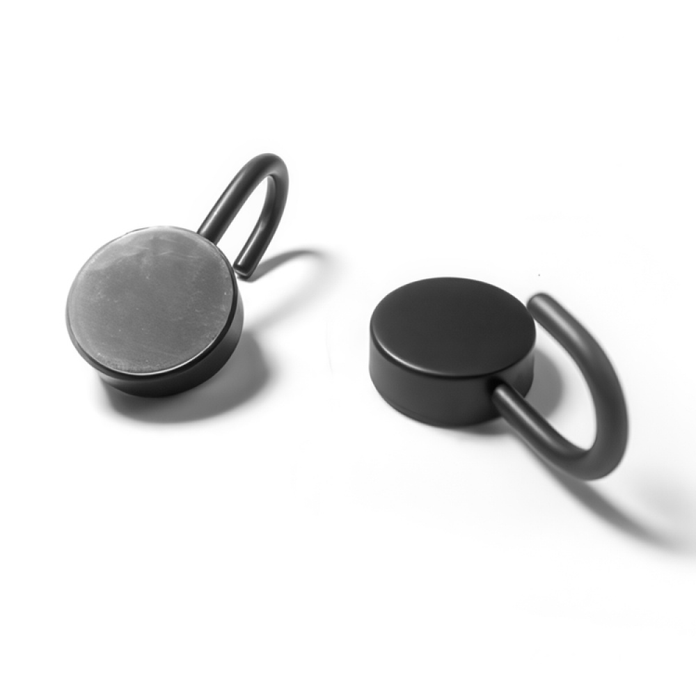 Krokar, Magnetiska, 2 st, PORTA BLACK, Ø 2,5 x H 5 cm, Svart i gruppen Förvaring / Magneter och självhäftande / Magnetkrokar hos SmartaSaker.se (41557)