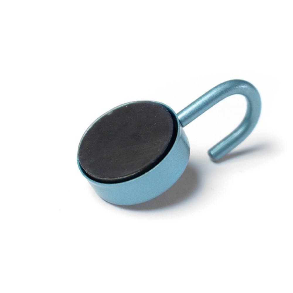 Krokar, Magnetiska, 2 st, PORTA BLUE, Ø 2,5 x H 5 cm, Silverblå i gruppen Förvaring / Magneter och självhäftande / Magnetkrokar hos SmartaSaker.se (41558)