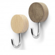 Krokar, Magnetiska, 2 st, WOOD HOOK, Ø 2,5 cm x H 4,5 cm, Valnöt / Natur Krokar, Magnetiska, 2 st, WOOD HOOK, Ø 2,5 cm x H 4,5 cm, Valnöt / Natur