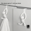 Krokar, över skåpdörr, 2 st, BUDDY CABINET HOOKS, Umbra, Vita Krokar, över skåpdörr, 2 st, BUDDY CABINET HOOKS, Umbra, Vita