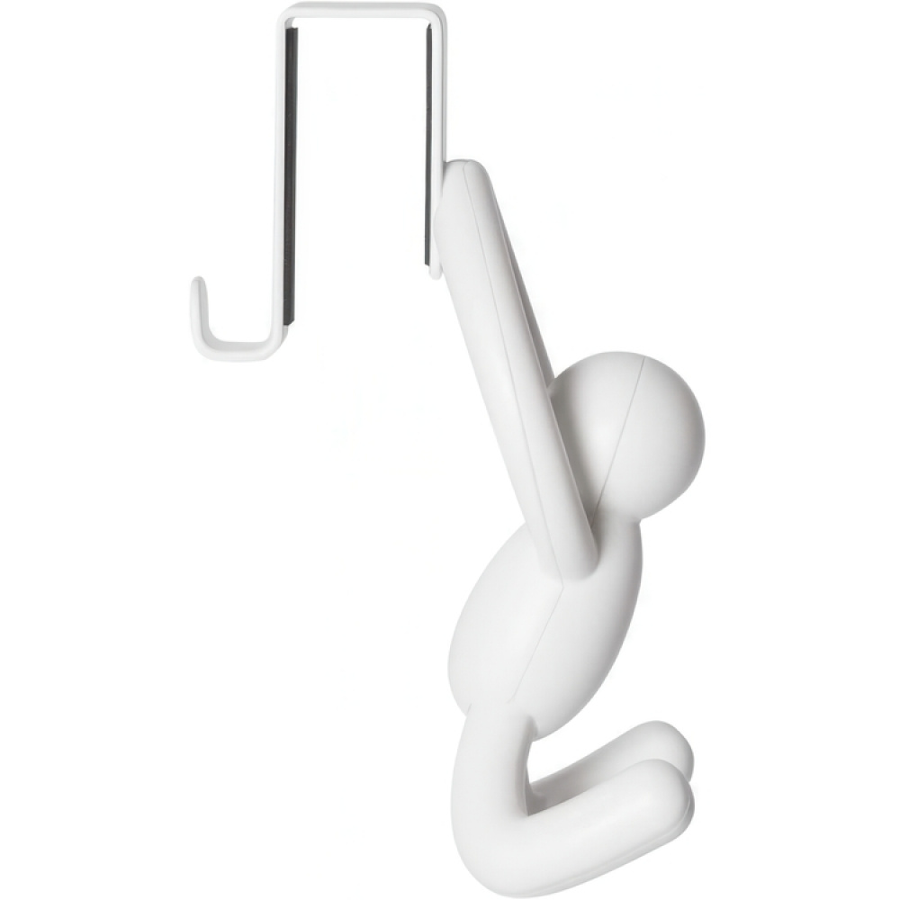 Krokar, över skåpdörr, 2 st, BUDDY CABINET HOOKS, Umbra, Vita i gruppen Förvaring / Sovrumsförvaring / Dörrkrokar hos SmartaSaker.se (41561)