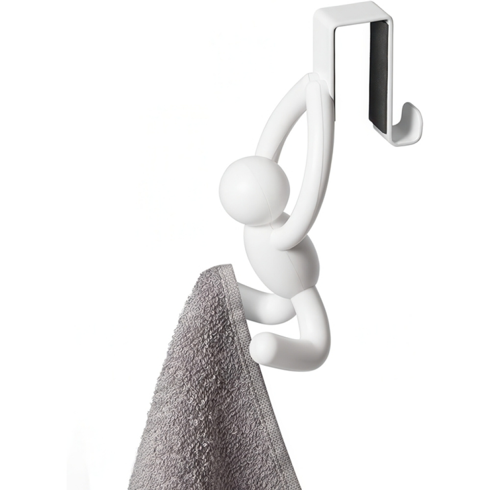 Krokar, över skåpdörr, 2 st, BUDDY CABINET HOOKS, Umbra, Vita i gruppen Förvaring / Sovrumsförvaring / Dörrkrokar hos SmartaSaker.se (41561)
