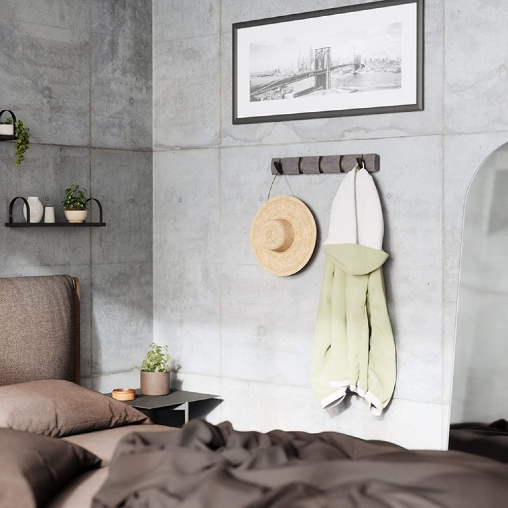 Kroklist med 5 krokar, UMBRA FLIP 5 HOOK, 51 x H 6,5 cm i gruppen Förvaring / Hallförvaring / Krokar och hängare hos SmartaSaker.se (41565)