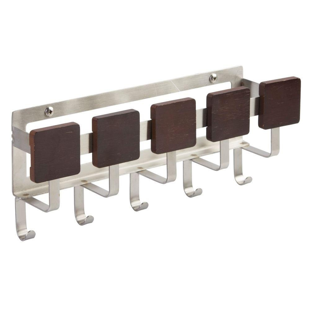 Kroklist med förvaring, ESPRESSO MAIL CENTER, 29 x 7 x H 11 cm, Silver / Brun i gruppen Förvaring / Hallförvaring / Krokar och hängare hos SmartaSaker.se (41566)