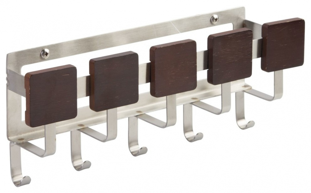 Kroklist med förvaring, ESPRESSO MAIL CENTER, 29 x 7 x H 11 cm, Silver / Brun i gruppen Förvaring / Hallförvaring / Krokar och hängare hos SmartaSaker.se (41566)