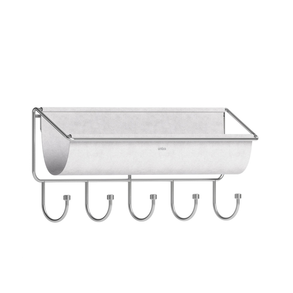 Kroklist med förvaring, UMBRA HAMMOCK ORGANIZER, 41,5 x H 18 cm Ljusgrå i gruppen Förvaring / Hallförvaring / Krokar och hängare hos SmartaSaker.se (41567)