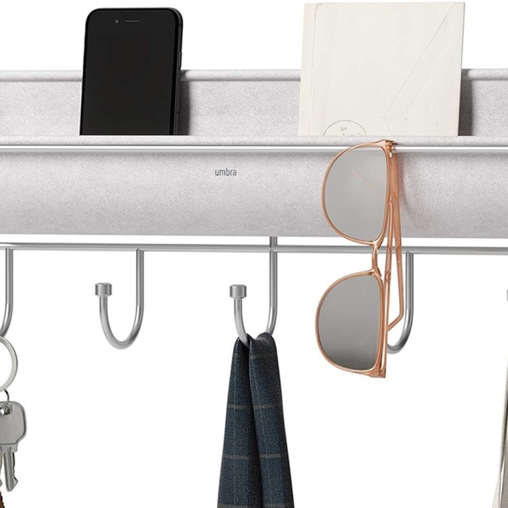 Kroklist med förvaring, UMBRA HAMMOCK ORGANIZER, 41,5 x H 18 cm Ljusgrå i gruppen Förvaring / Hallförvaring / Krokar och hängare hos SmartaSaker.se (41567)