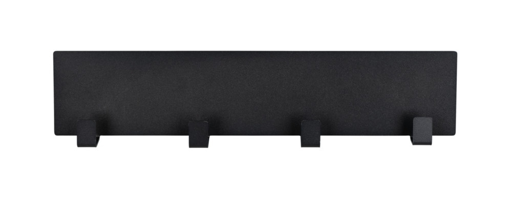 Kroklist, 4 krokar, Magnetisk / Självhäftande, BLACK HOOK RAIL, 30 x 2 x H 6,5, Svart i gruppen Förvaring / Magneter och självhäftande / Magnetkrokar hos SmartaSaker.se (41575)