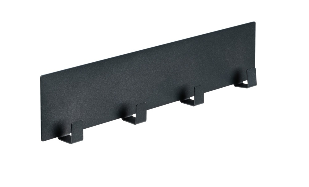 Kroklist, 4 krokar, Magnetisk / Självhäftande, BLACK HOOK RAIL, 30 x 2 x H 6,5, Svart i gruppen Förvaring / Magneter och självhäftande / Magnetkrokar hos SmartaSaker.se (41575)