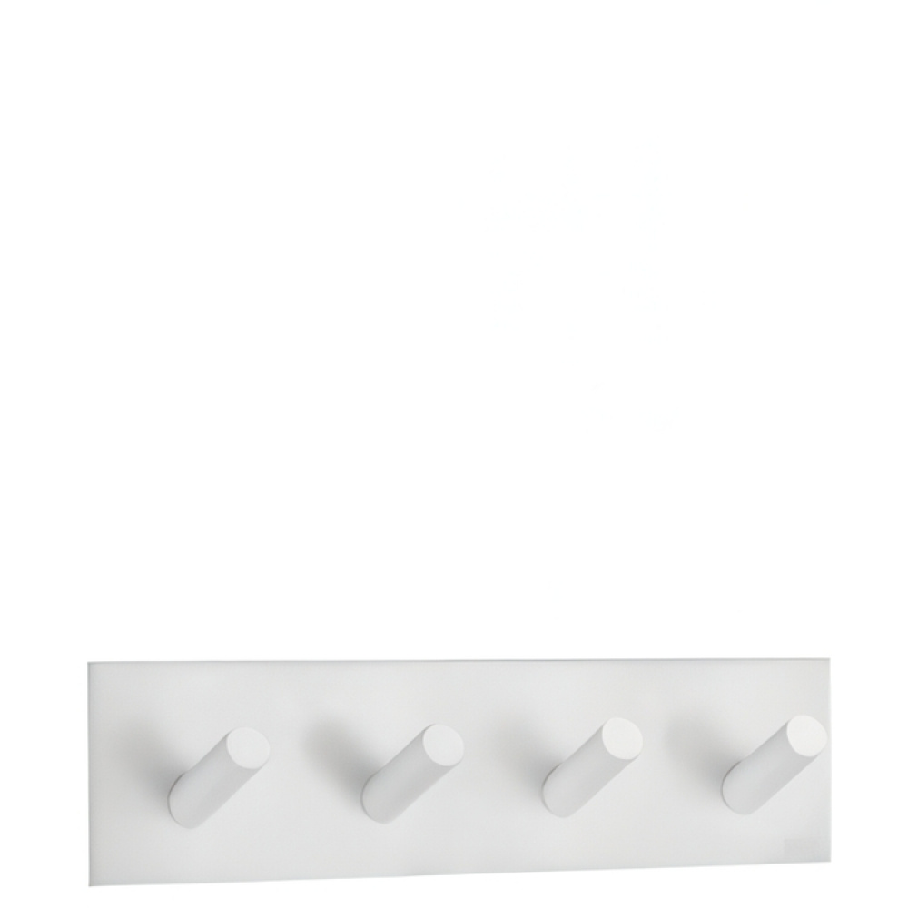 Kroklist, 4 krokar, Självhäftande, BESLAGSBODEN, 18 x H 4,5 cm, Vit i gruppen Förvaring / Magneter och självhäftande / Självhäftande krokar hos SmartaSaker.se (41576)