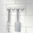 Kroklist, 4 krokar, Självhäftande, Rund, BESLAGSBODEN, 19,2 x H 4,8 cm, Borstat rostfritt stål Kroklist, 4 krokar, Självhäftande, Rund, BESLAGSBODEN, 19,2 x H 4,8 cm, Borstat rostfritt stål