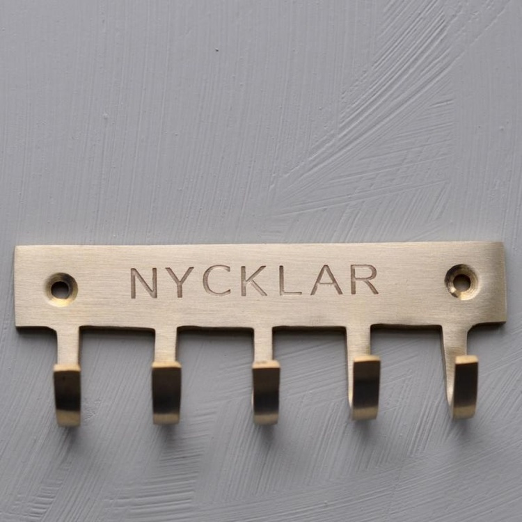 Kroklist, NYCKLAR, 11,5 cm, Exmez, Mässing i gruppen Förvaring / Hallförvaring / Nyckelskåp hos SmartaSaker.se (41589)