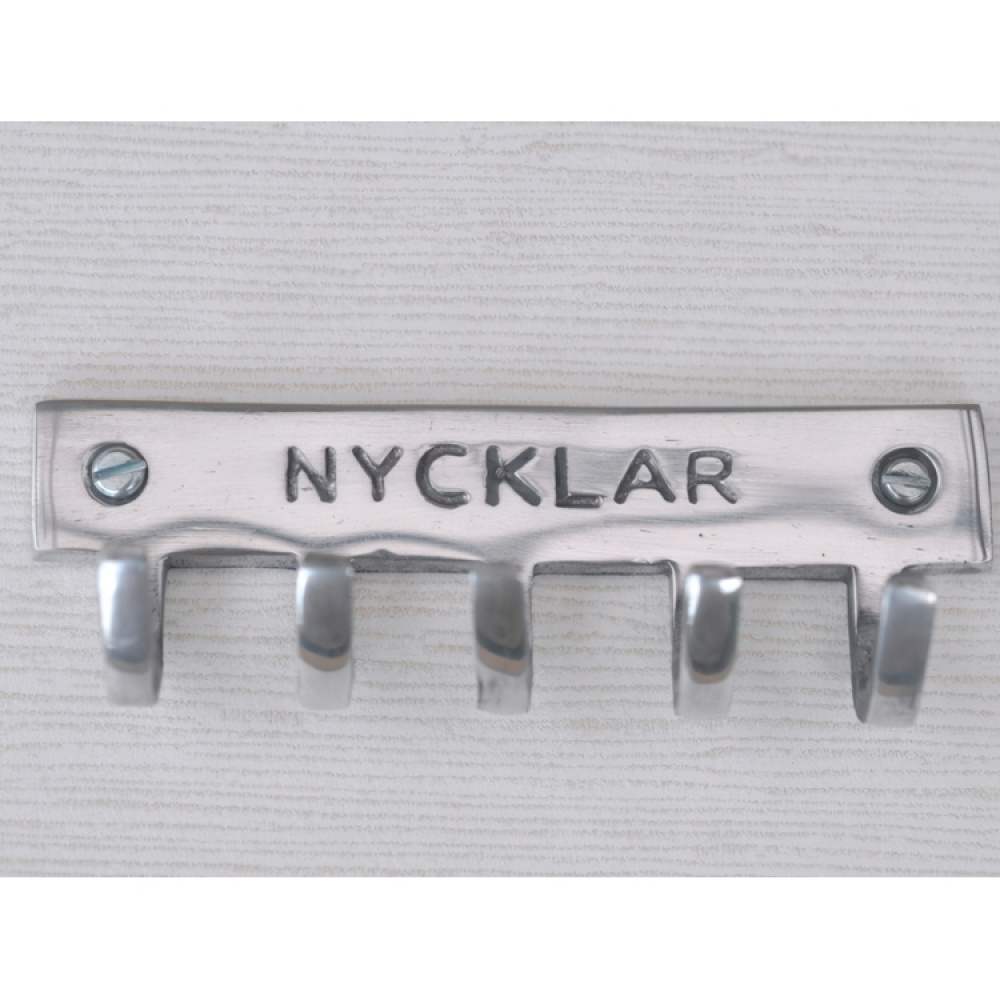 Kroklist, NYCKLAR, Exmez, 12 x 3 x H 4 cm, Aluminium i gruppen Förvaring / Hallförvaring / Nyckelskåp hos SmartaSaker.se (41590)