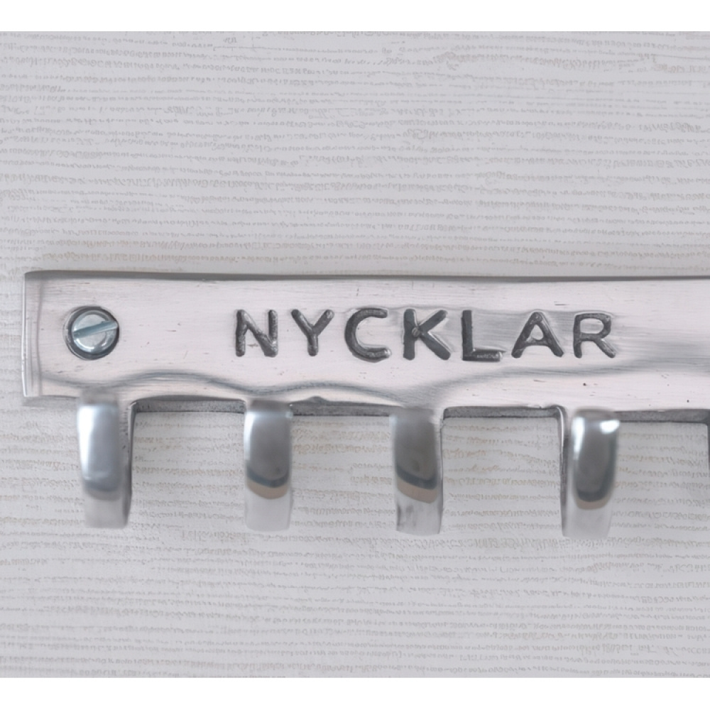 Kroklist, NYCKLAR, Exmez, 12 x 3 x H 4 cm, Aluminium i gruppen Förvaring / Hallförvaring / Nyckelskåp hos SmartaSaker.se (41590)