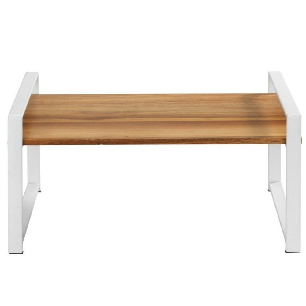 Kryddhylla för köksbänken, ACACIA SINGLE SHELF, 40 x 20 x H 20 cm, Vit / Brun i gruppen Förvaring / Köksförvaring / Organisera köksskåp hos SmartaSaker.se (41594)