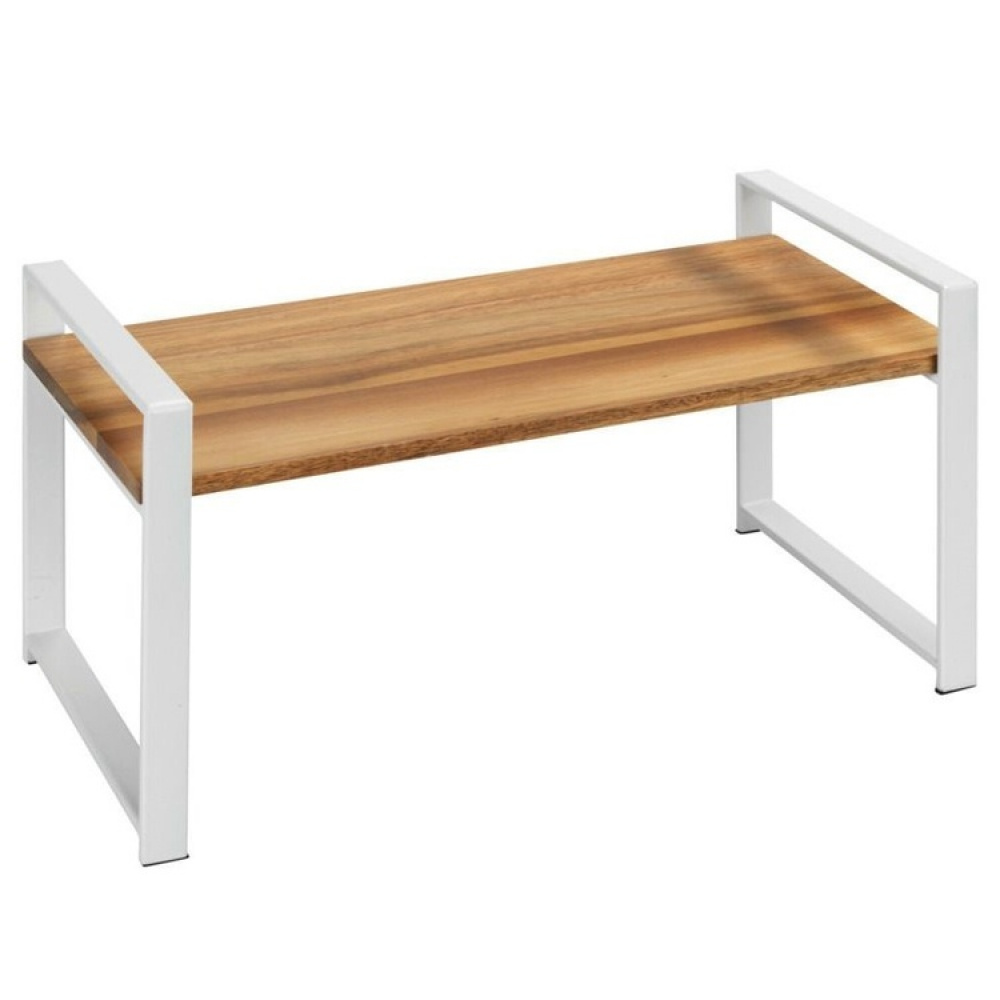 Kryddhylla för köksbänken, ACACIA SINGLE SHELF, 40 x 20 x H 20 cm, Vit / Brun i gruppen Förvaring / Köksförvaring / Organisera köksskåp hos SmartaSaker.se (41594)