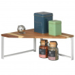 Kryddhylla för köksbänken, ACACIA SMALL CORNER SHELF, 30 x 30 x H 15cm, Vit / Brun Kryddhylla för köksbänken, ACACIA SMALL CORNER SHELF, 30 x 30 x H 15cm, Vit / Brun