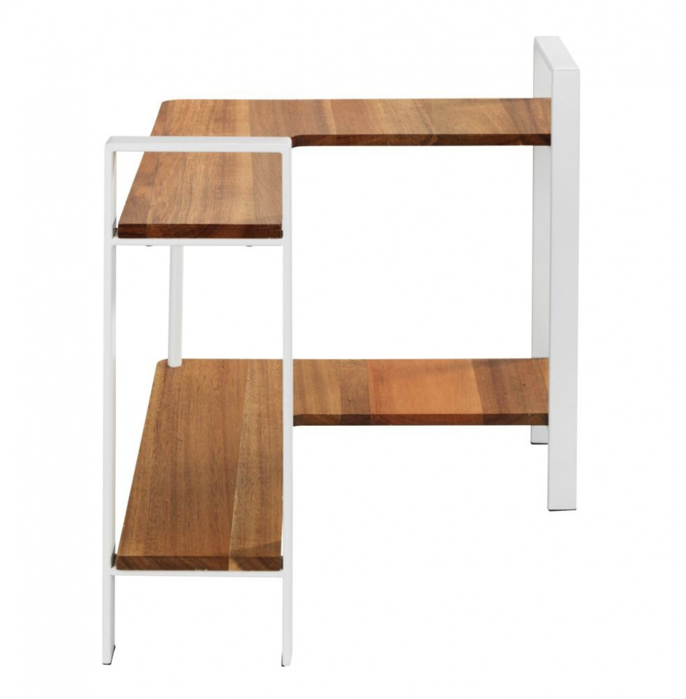 Kryddhylla för köksbänken, ACACIA CORNER SHELF, 30 x 30 x H 33 cm, Vit / Brun i gruppen Förvaring / Köksförvaring hos SmartaSaker.se (41597)