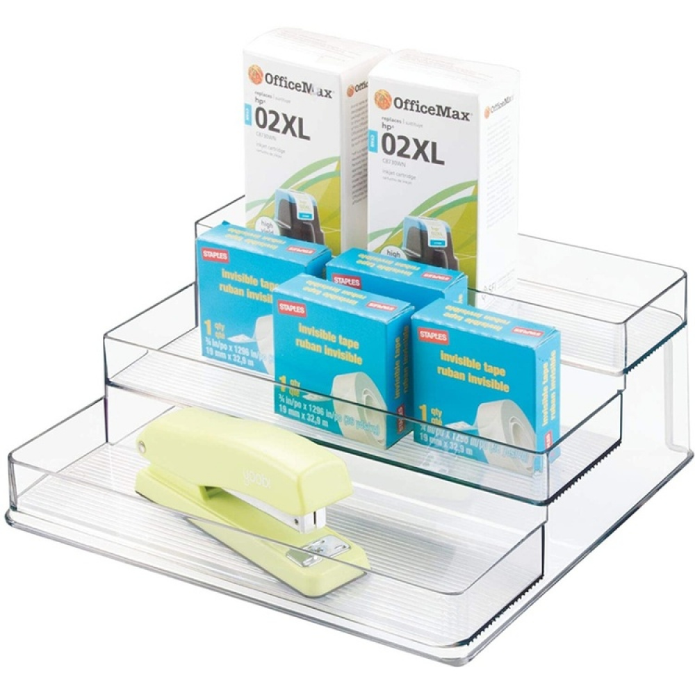 Kryddhylla i 3 plan, COMPACT STADIUM, 26 x 23,5 x H 10 cm, Transparent i gruppen Förvaring / Köksförvaring / Organisera köksskåp / Kryddhyllor hos SmartaSaker.se (41601)
