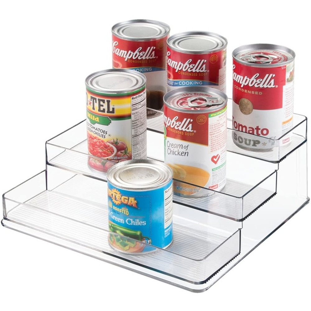 Kryddhylla i 3 plan, COMPACT STADIUM, 26 x 23,5 x H 10 cm, Transparent i gruppen Förvaring / Köksförvaring / Organisera köksskåp / Kryddhyllor hos SmartaSaker.se (41601)