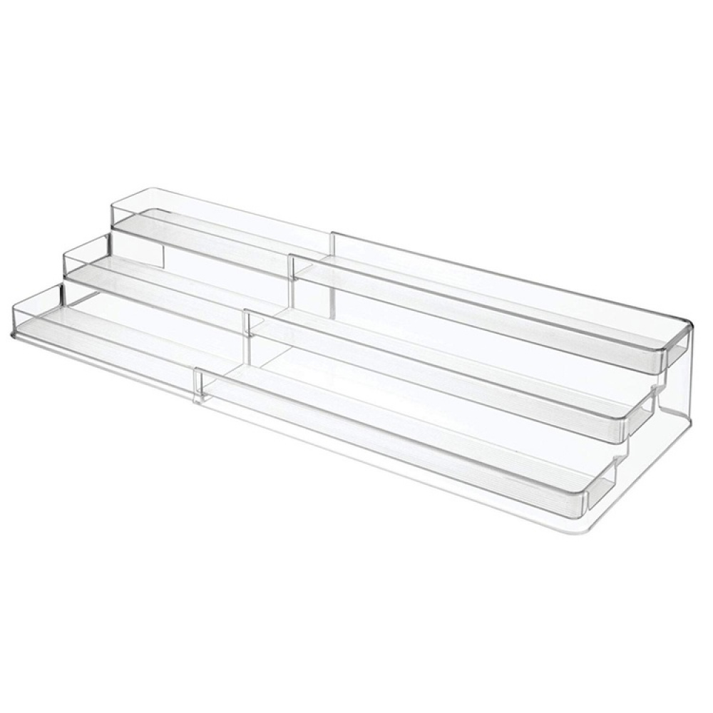 Kryddhylla i 3 plan, Utdragbar, ID CABINET ORGANIZER, 42,5 till 66,5 cm, Transparent i gruppen Förvaring / Köksförvaring / Organisera köksskåp / Kryddhyllor hos SmartaSaker.se (41602)