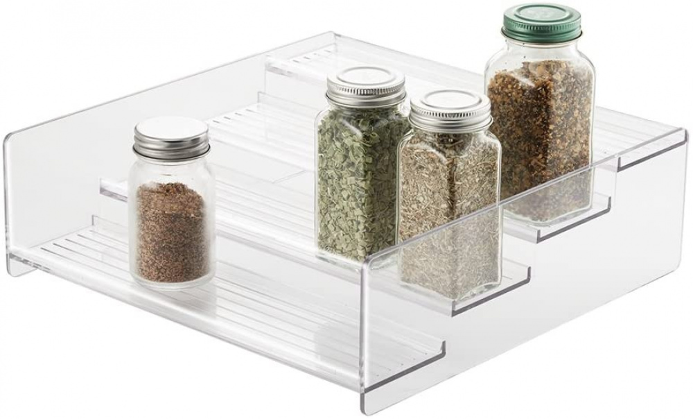 Kryddhylla i 4 plan, med kant, STADIUM SHELF, 27,3 x 28 x H 9 cm, Klar i gruppen Förvaring / Köksförvaring / Organisera köksskåp / Kryddställ hos SmartaSaker.se (41603)