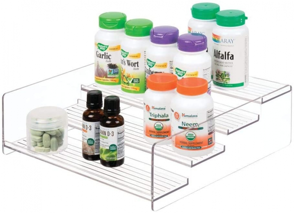 Kryddhylla i 4 plan, med kant, STADIUM SHELF, 27,3 x 28 x H 9 cm, Klar i gruppen Förvaring / Köksförvaring / Organisera köksskåp / Kryddställ hos SmartaSaker.se (41603)