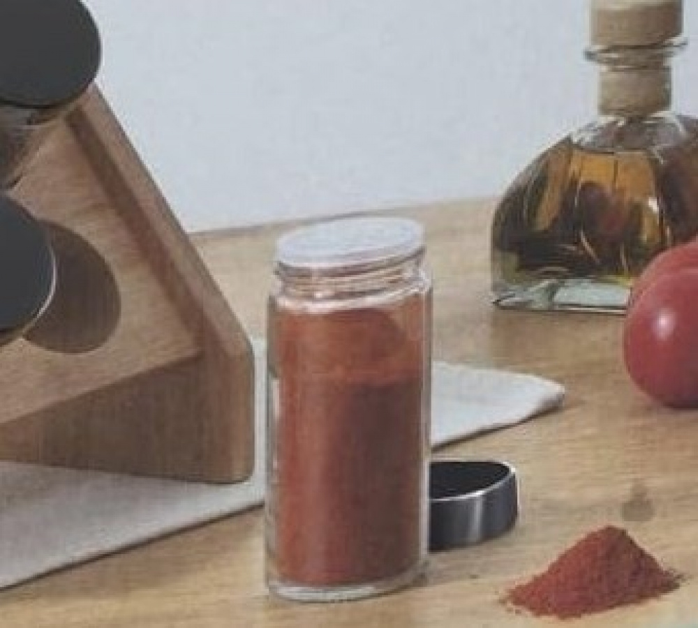 Kryddställ i bambu med 6 glasburkar, BAMBOO SPICE RACK, Natur i gruppen Förvaring / Köksförvaring / Organisera köksskåp / Kryddställ hos SmartaSaker.se (41609)