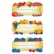 Köksetiketter för frys- och syltburkar, 12 st, FRUIT BASKET 76 x 35 mm , Fruktmotiv Köksetiketter för frys- och syltburkar, 12 st, FRUIT BASKET 76 x 35 mm , Fruktmotiv