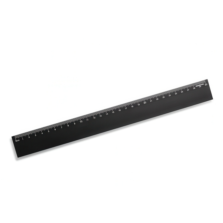 Linjal i aluminium, 30 cm, DESKSTORE SIZE BLACK, Svart i gruppen Förvaring / Kontorsmaterial hos SmartaSaker.se (41643)
