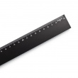 Linjal i aluminium, 30 cm, DESKSTORE SIZE BLACK, Svart