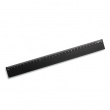 Linjal i aluminium, 30 cm, DESKSTORE SIZE BLACK, Svart