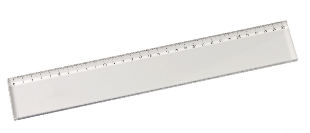 Linjal i kraftig akryl, CRISTAL CLEAR, 30 cm, Klar i gruppen Förvaring / Kontorsmaterial hos SmartaSaker.se (41645)