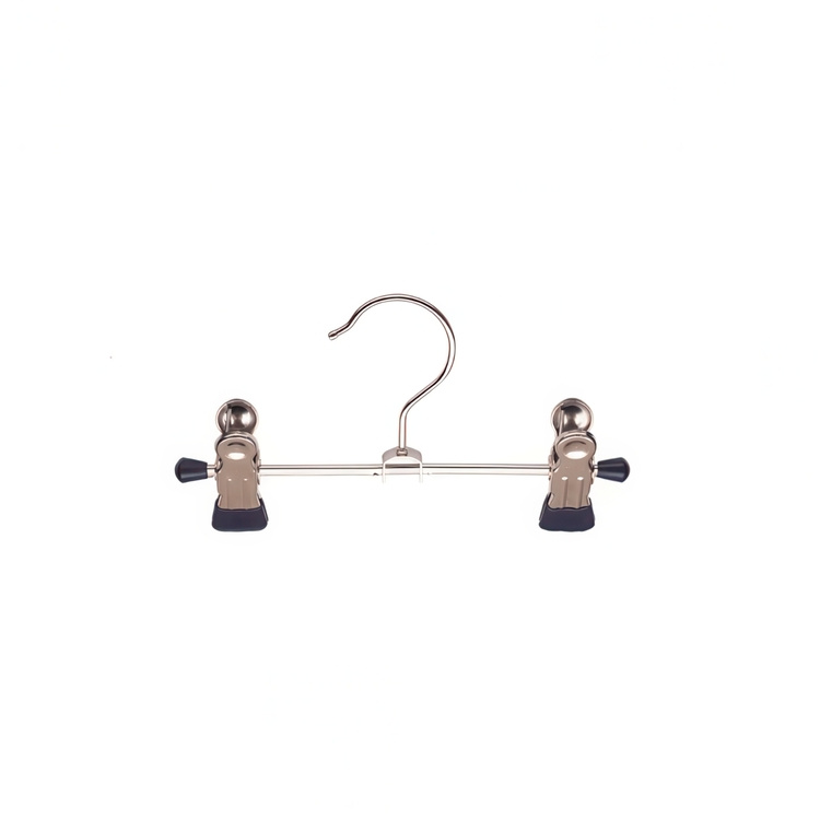 Liten Galge för kjol eller byxor, Metall, MAWA KLAMMERN CLIP, 17 cm, Silver / svart i gruppen Förvaring / Garderobsförvaring / Galgar och hängare hos SmartaSaker.se (41648)
