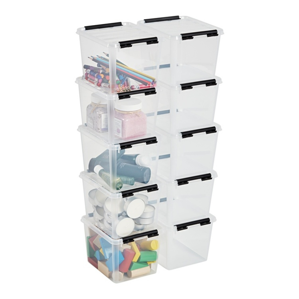 Liten Låda, SMARTSTORE 3L, CLASSIC, 21 x 17 x H15 cm, Klar / Svart i gruppen Förvaring / Förvaringslådor / Småförvaring / Askar hos SmartaSaker.se (41649)