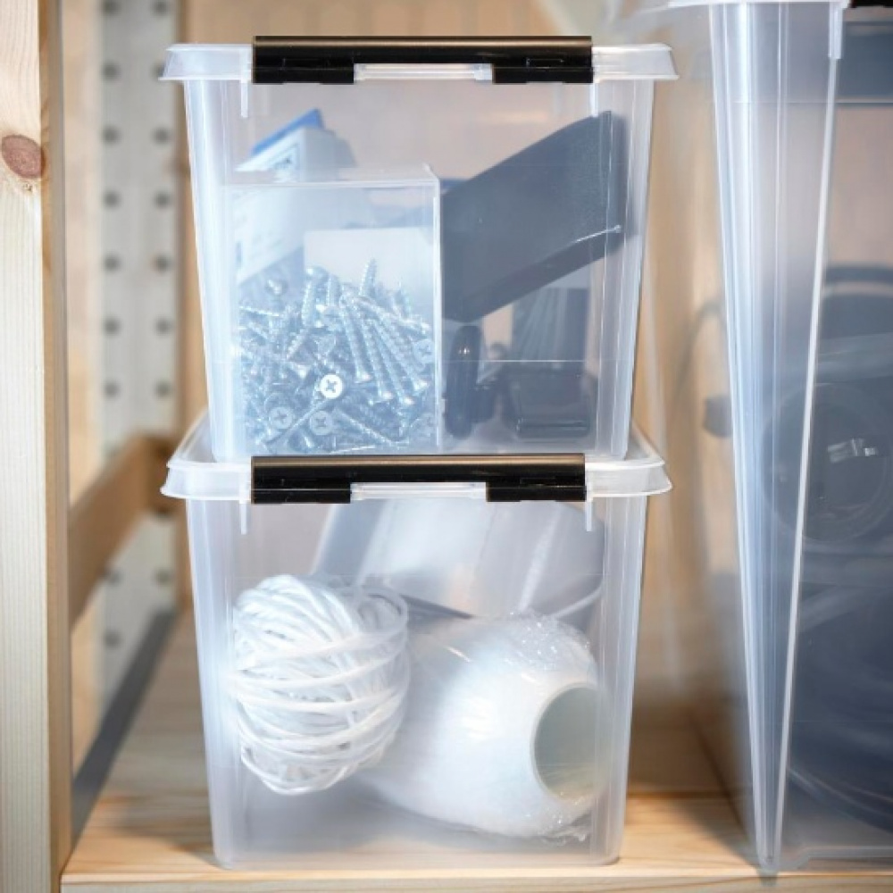 Liten Låda, SMARTSTORE 3L, CLASSIC, 21 x 17 x H15 cm, Klar / Svart i gruppen Förvaring / Förvaringslådor / Småförvaring / Askar hos SmartaSaker.se (41649)